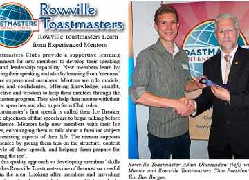 Rowvile Toastmasters Mentoring